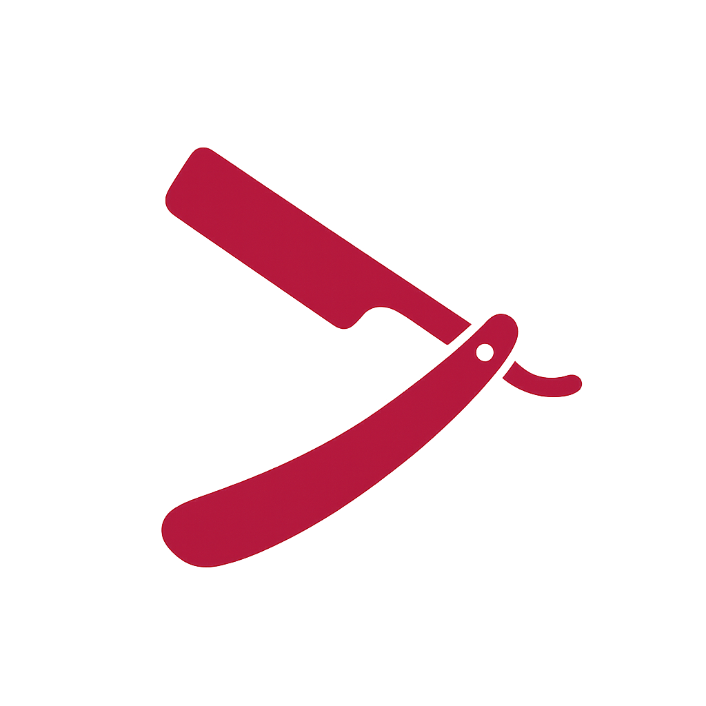 navaja roja de diseño minimalista